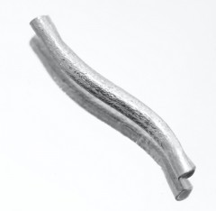 Tuburi dublu curbate crete 20*2mm, Argint 925